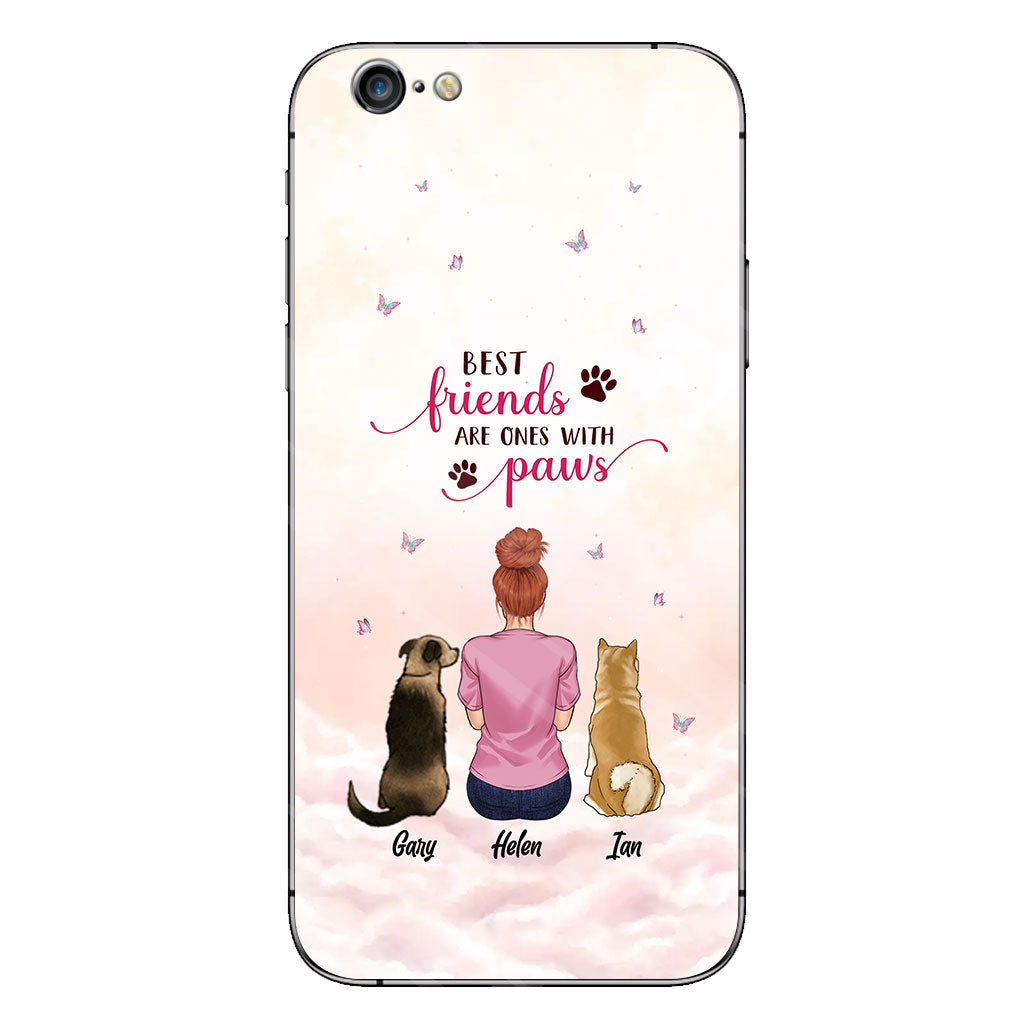 Best Friends Are Ones With Paws - Personalized Dog Clear Phone Case