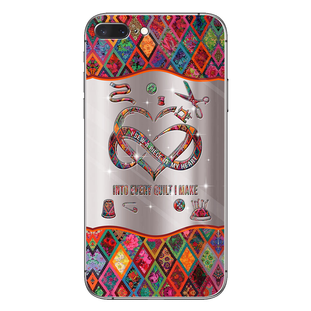 I Sew A Piece Of My Heart Personalized Phone Case