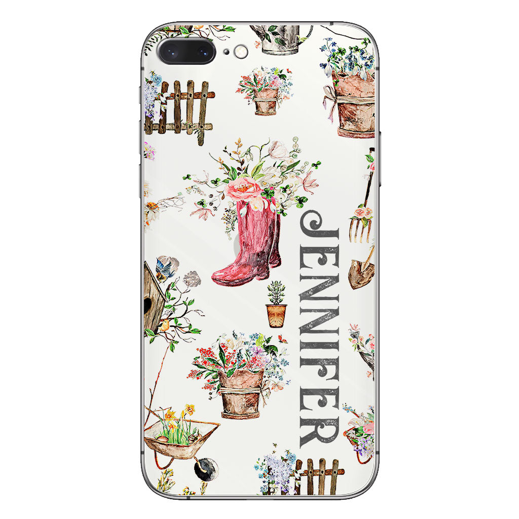 Lovely Gardening Items - Personalized Gardening Clear Phone Case