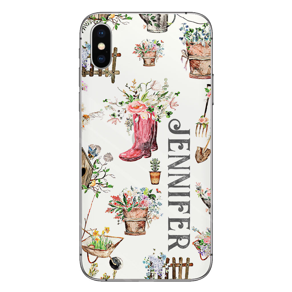 Lovely Gardening Items - Personalized Gardening Clear Phone Case