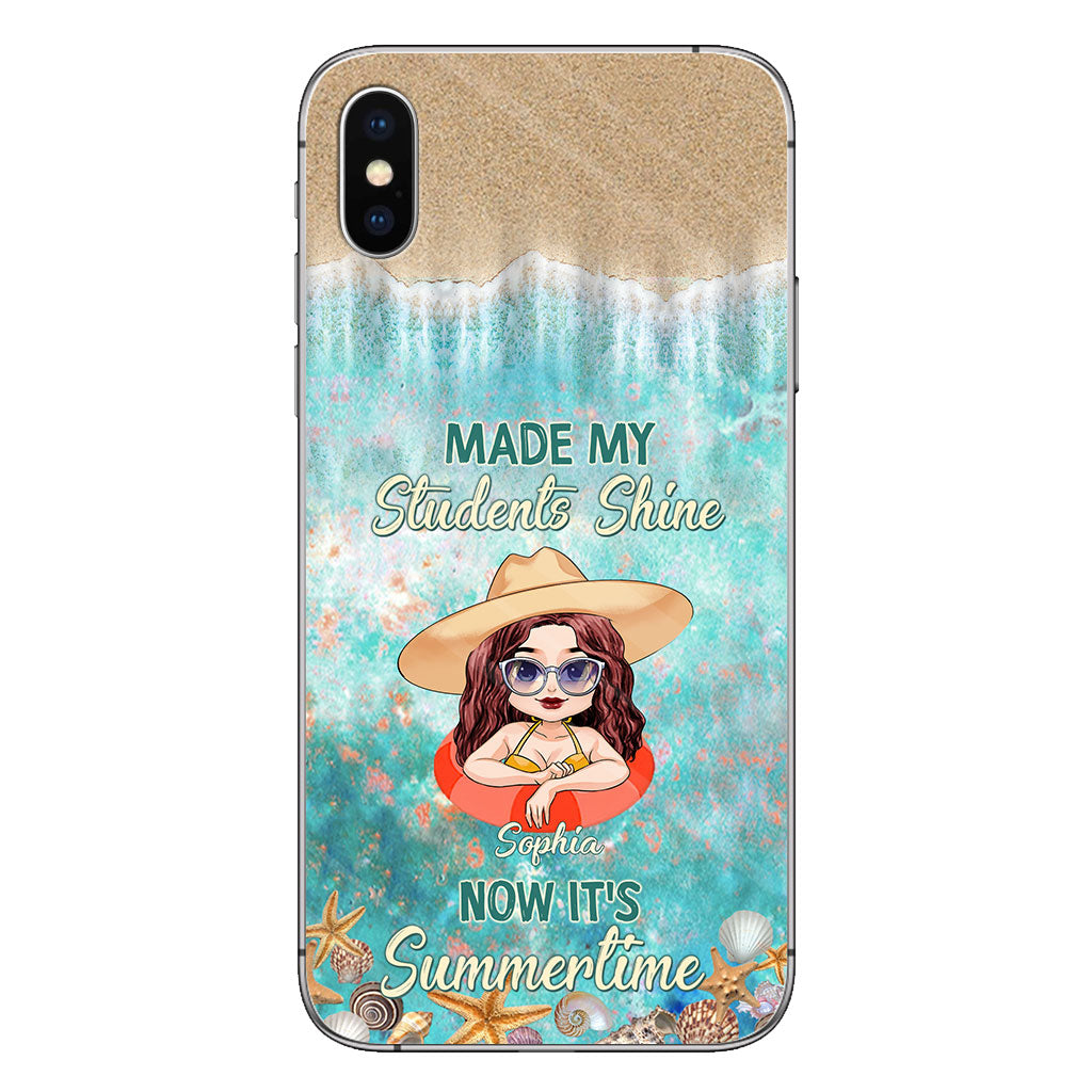 Got My Mind On Summer - Personalized Teacher Phone Case
