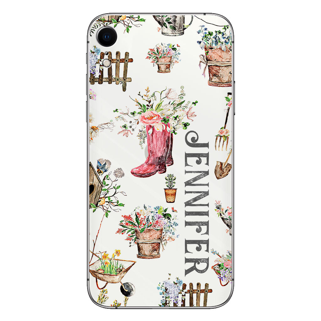 Lovely Gardening Items - Personalized Gardening Clear Phone Case