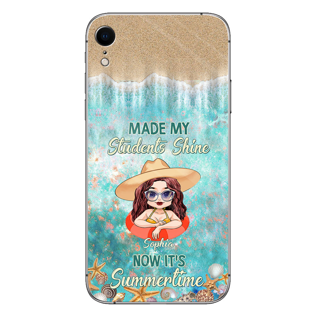 Got My Mind On Summer - Personalized Teacher Phone Case