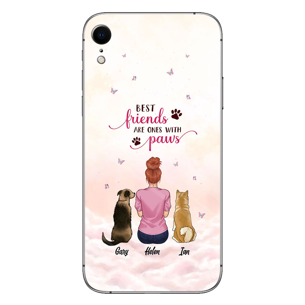 Best Friends Are Ones With Paws - Personalized Dog Clear Phone Case