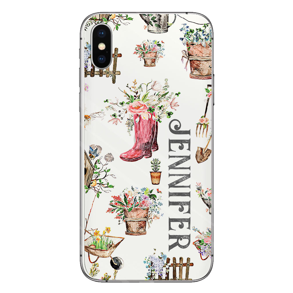 Lovely Gardening Items - Personalized Gardening Clear Phone Case