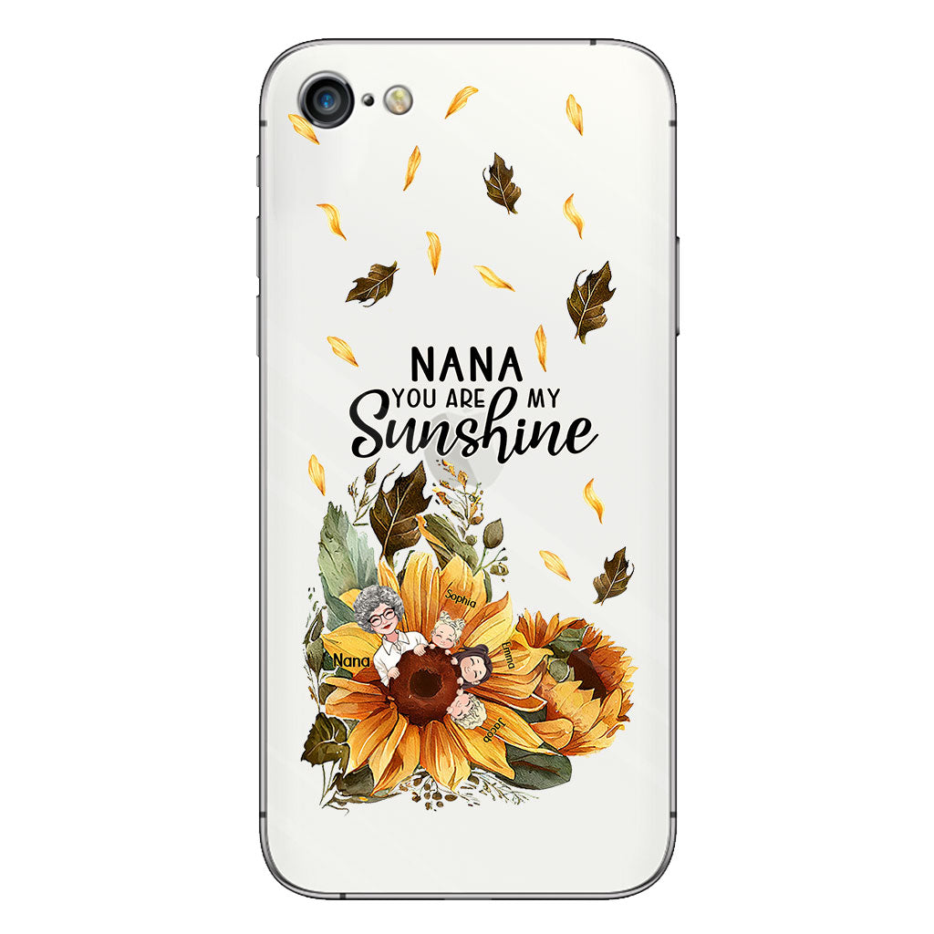 Nana You Are My Sunshine - Personalized Grandma Clear Phone Case