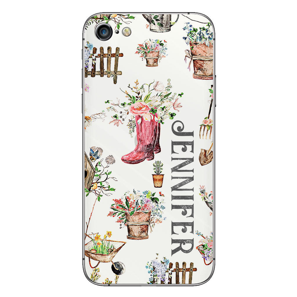 Lovely Gardening Items - Personalized Gardening Clear Phone Case