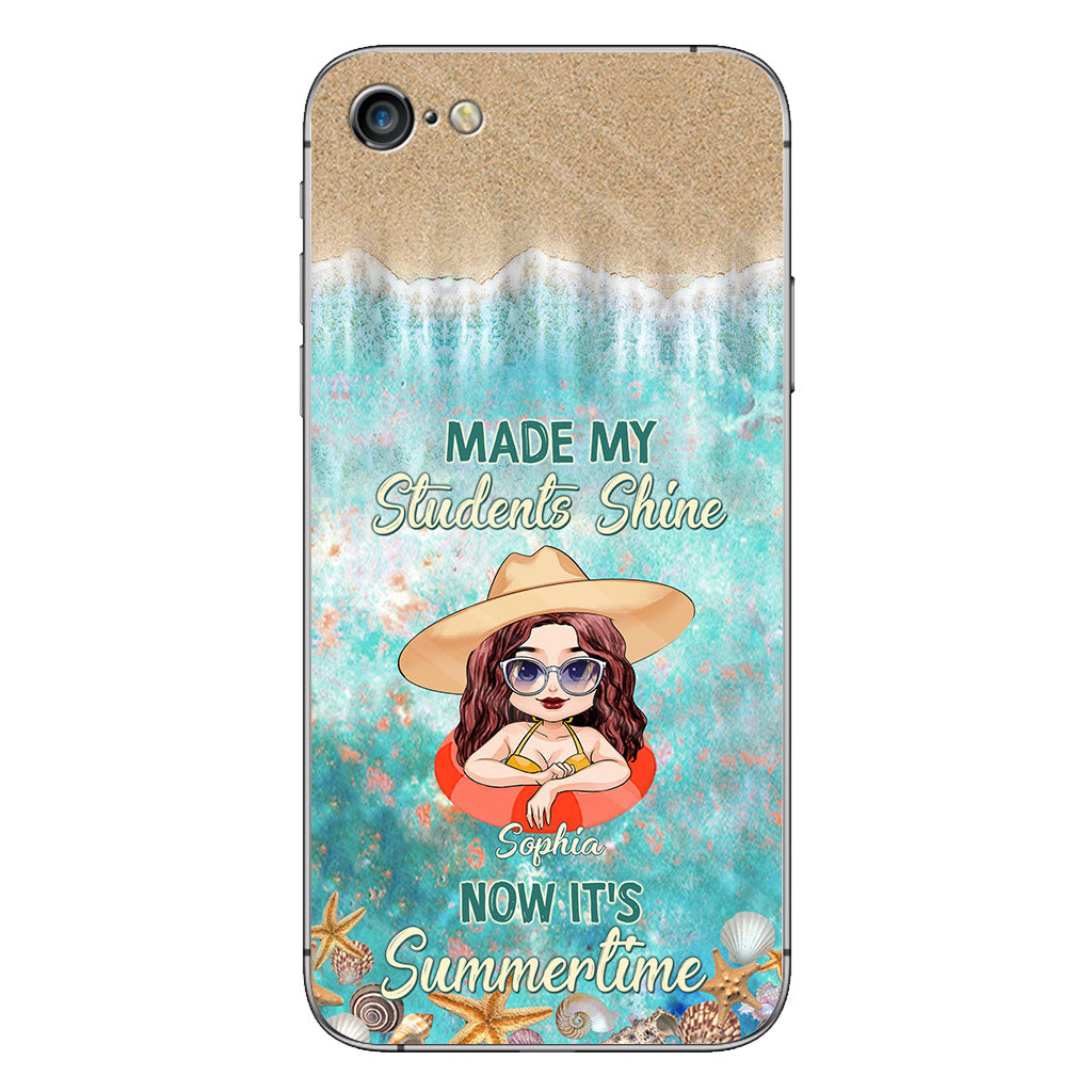 Got My Mind On Summer - Personalized Teacher Phone Case
