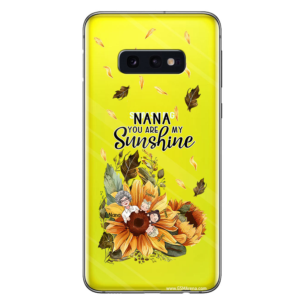 Nana You Are My Sunshine - Personalized Grandma Clear Phone Case