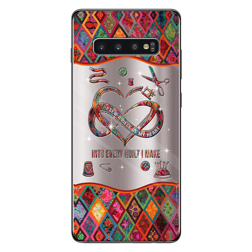 I Sew A Piece Of My Heart Personalized Phone Case