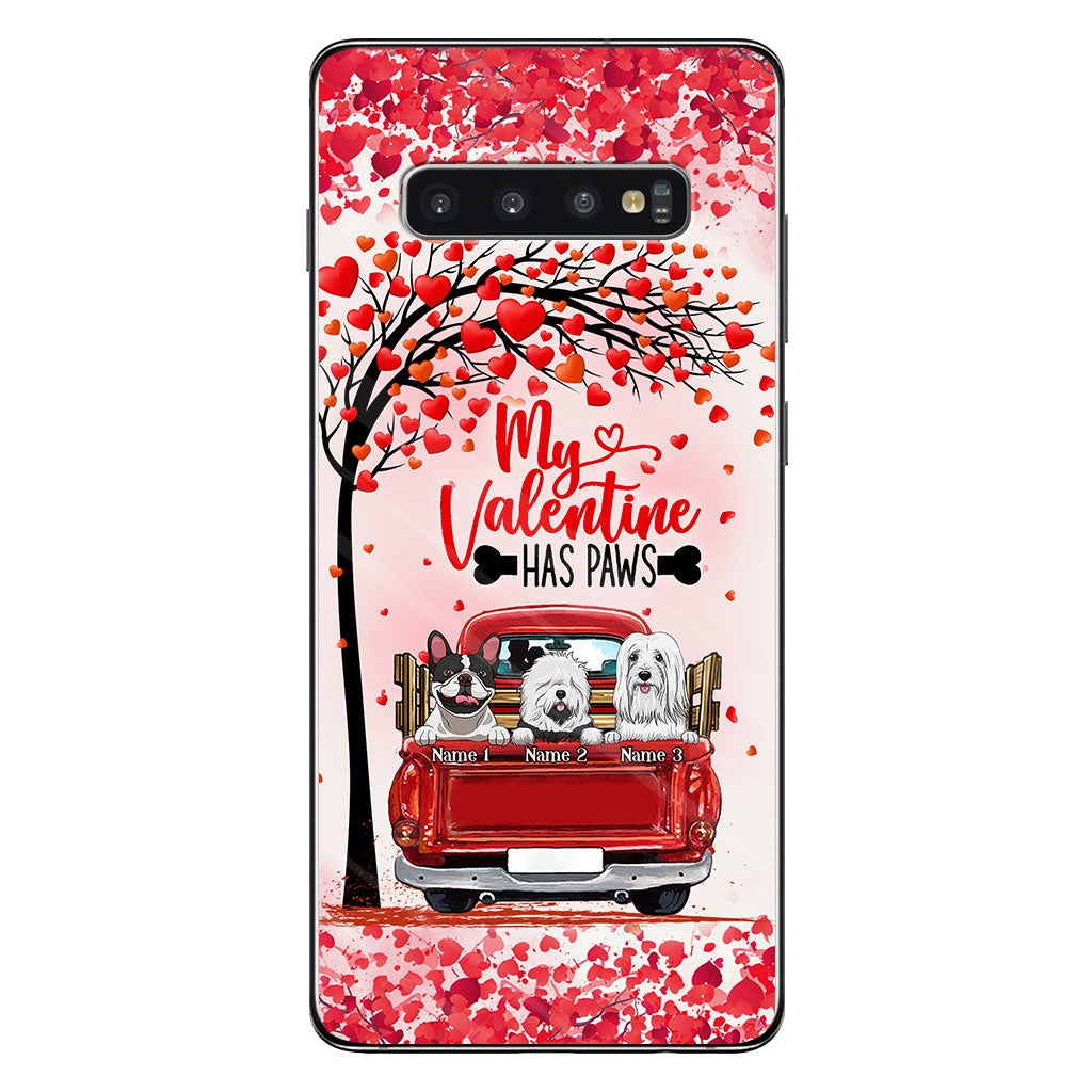 My Valentine Has Paws - Personalized Dog Phone Case