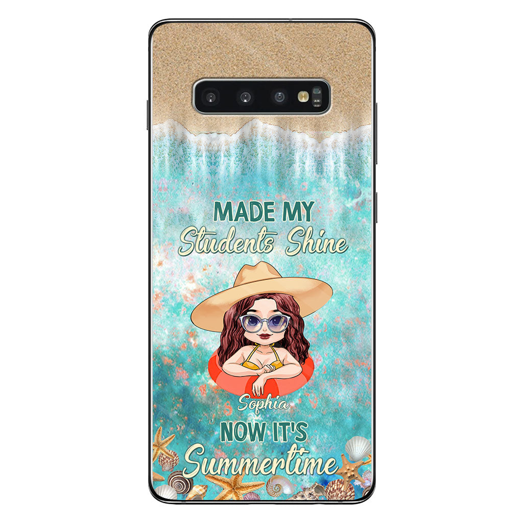 Got My Mind On Summer - Personalized Teacher Phone Case