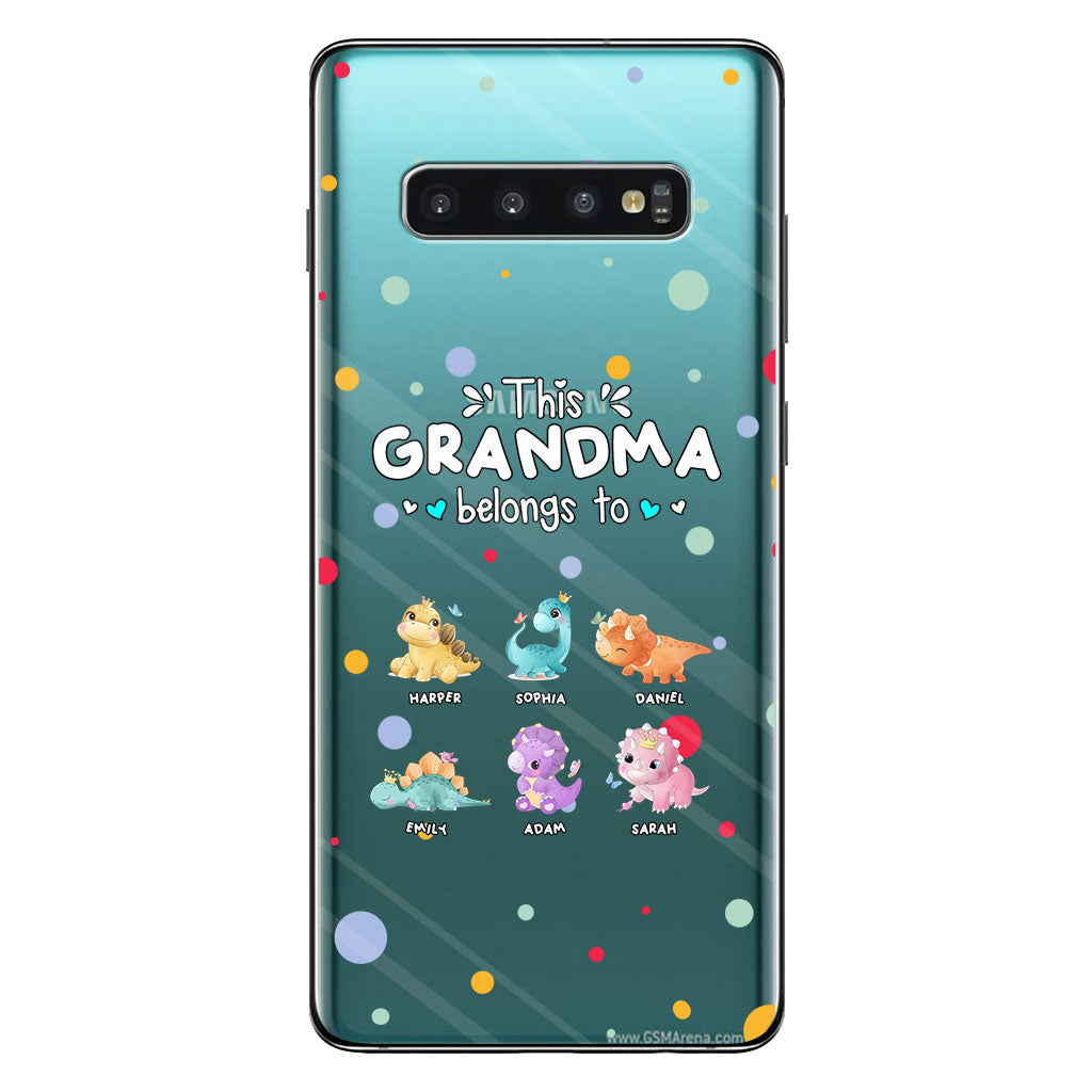 This Grandma Belongs To - Gift for grandma, aunt, uncle, grandpa, mom, dad - Personalized Clear Phone Case