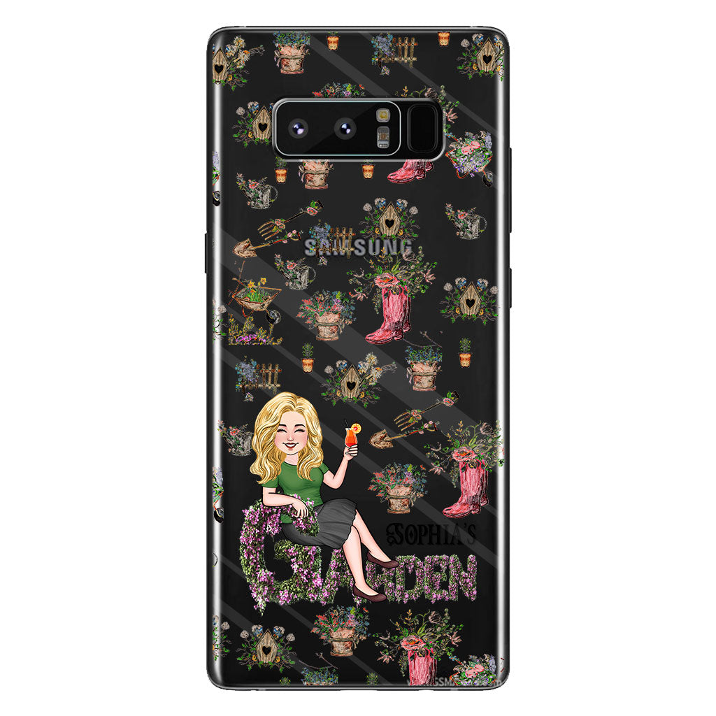 And Into The Garden I go - Personalized Gardening Clear Phone Case