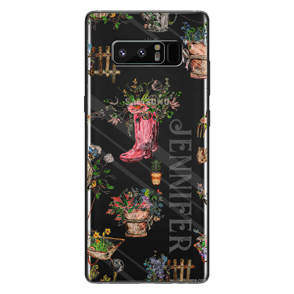 Lovely Gardening Items - Personalized Gardening Clear Phone Case