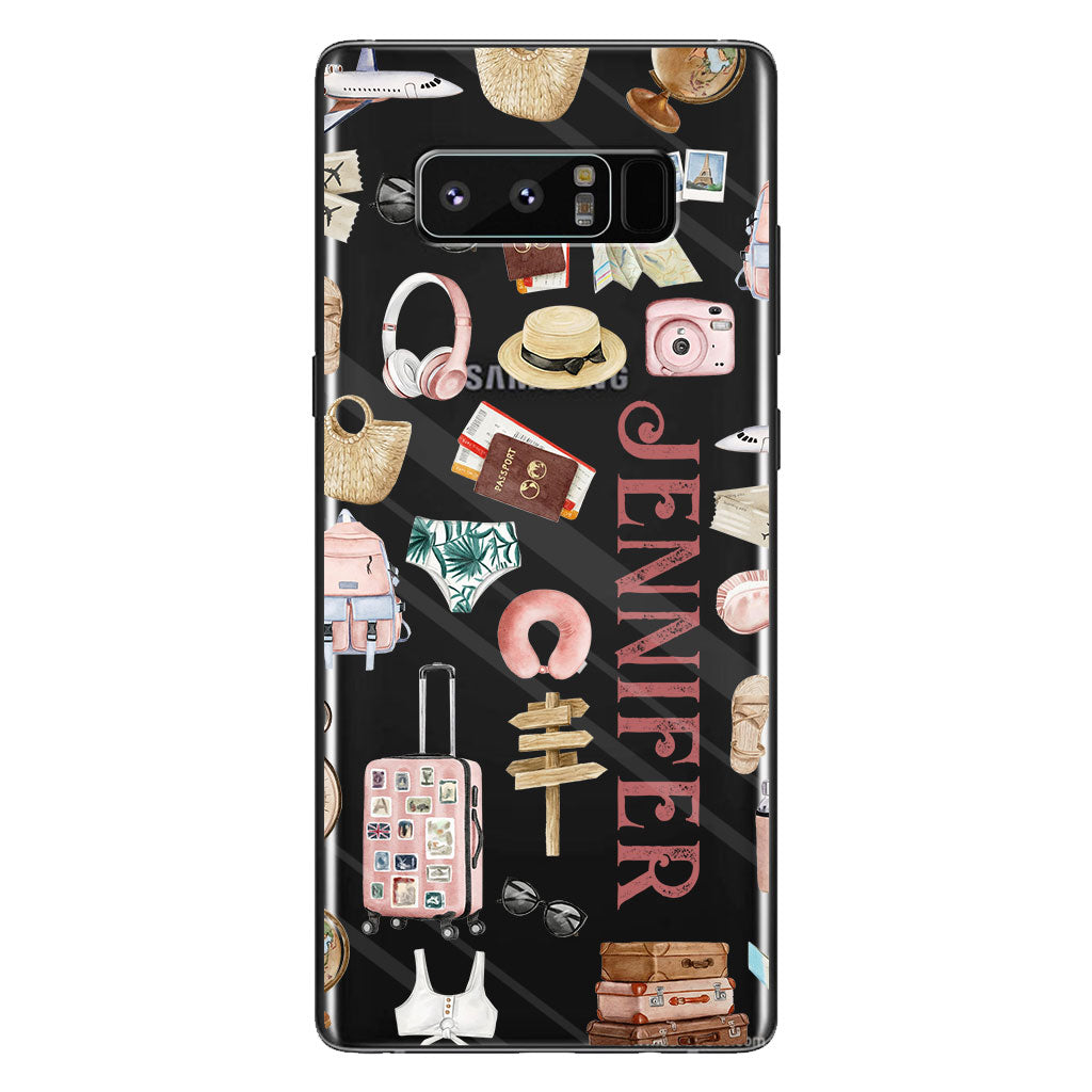 Just A Girl Who Loves Traveling - Personalized Travelling Clear Phone Case
