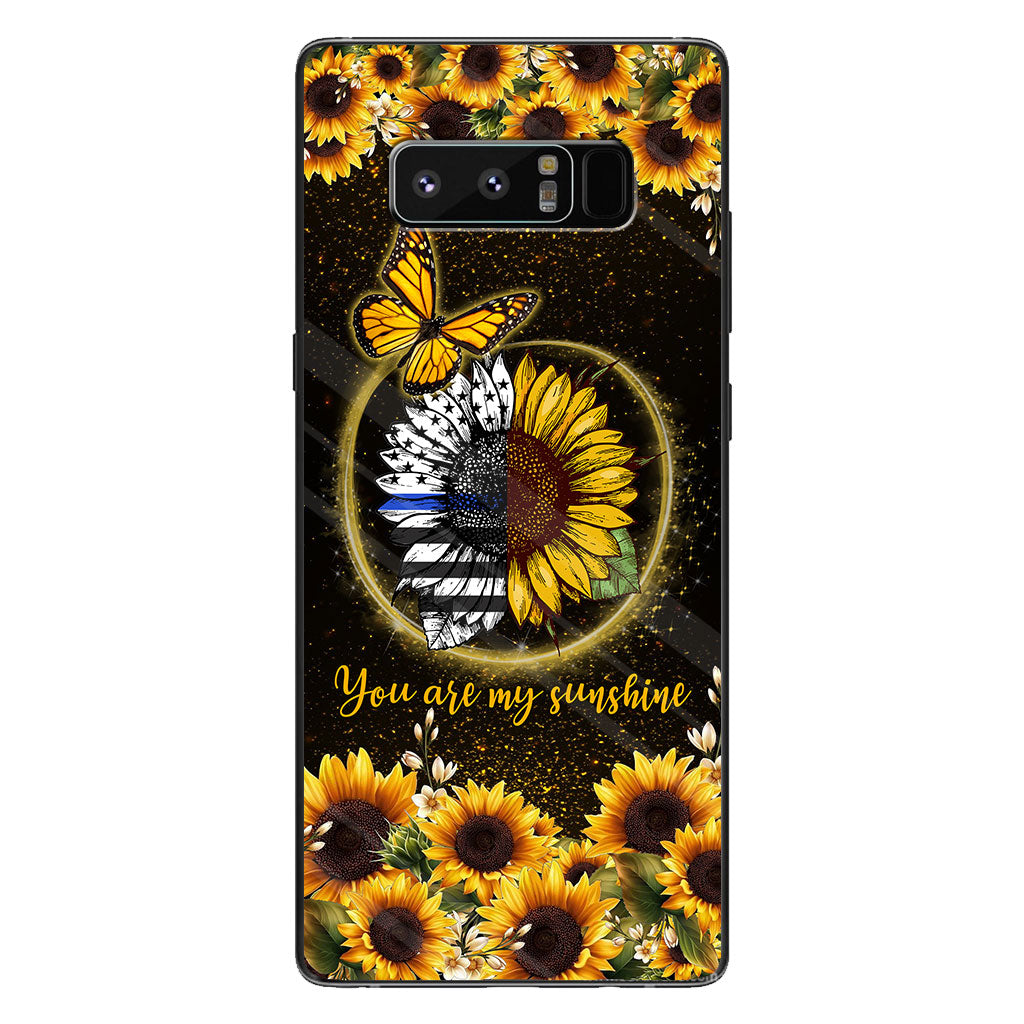 You Are My Sunshine Sunflower Blue Line - Police Officer Phone Case 112021