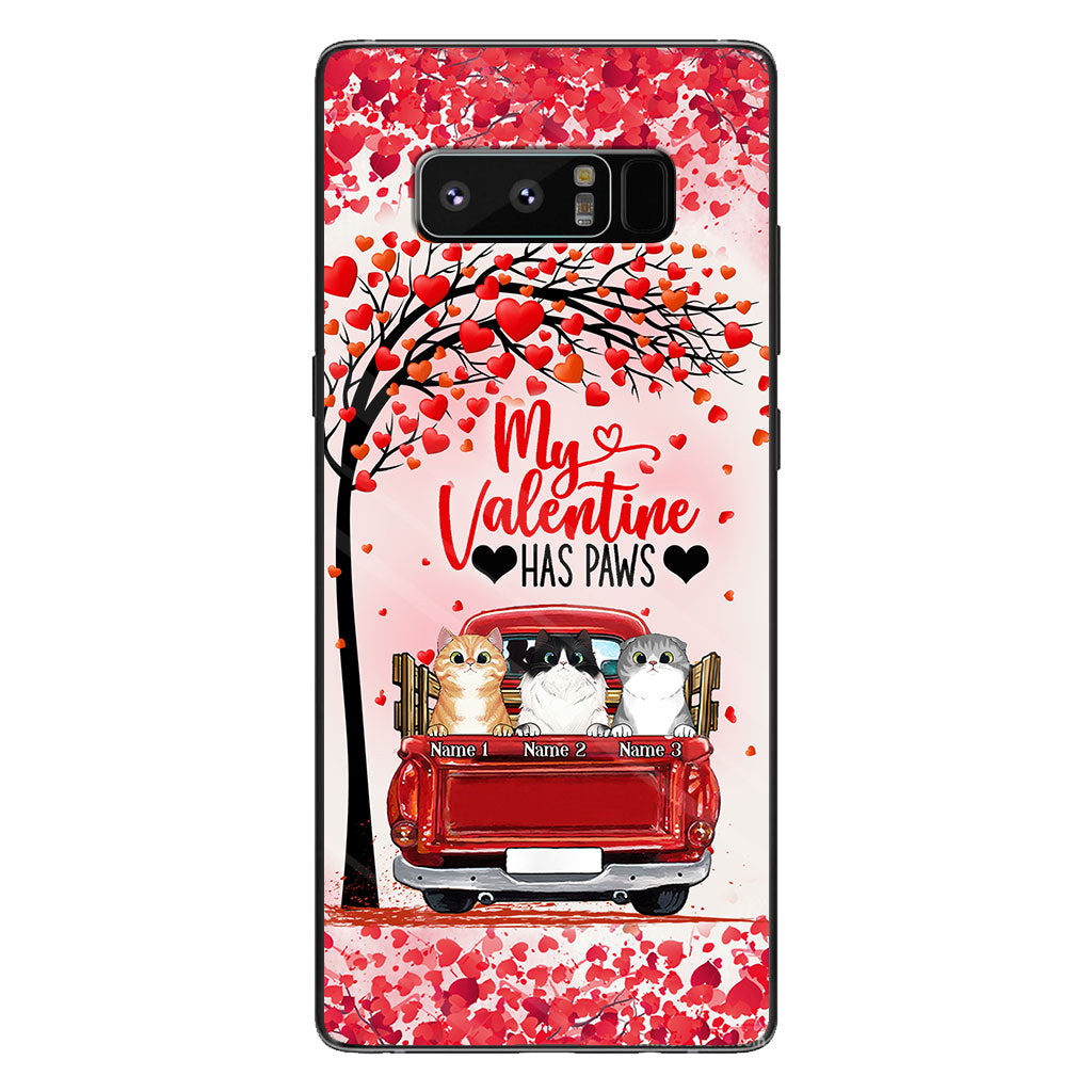 My Valentine Has Paws - Personalized Cat Phone Case