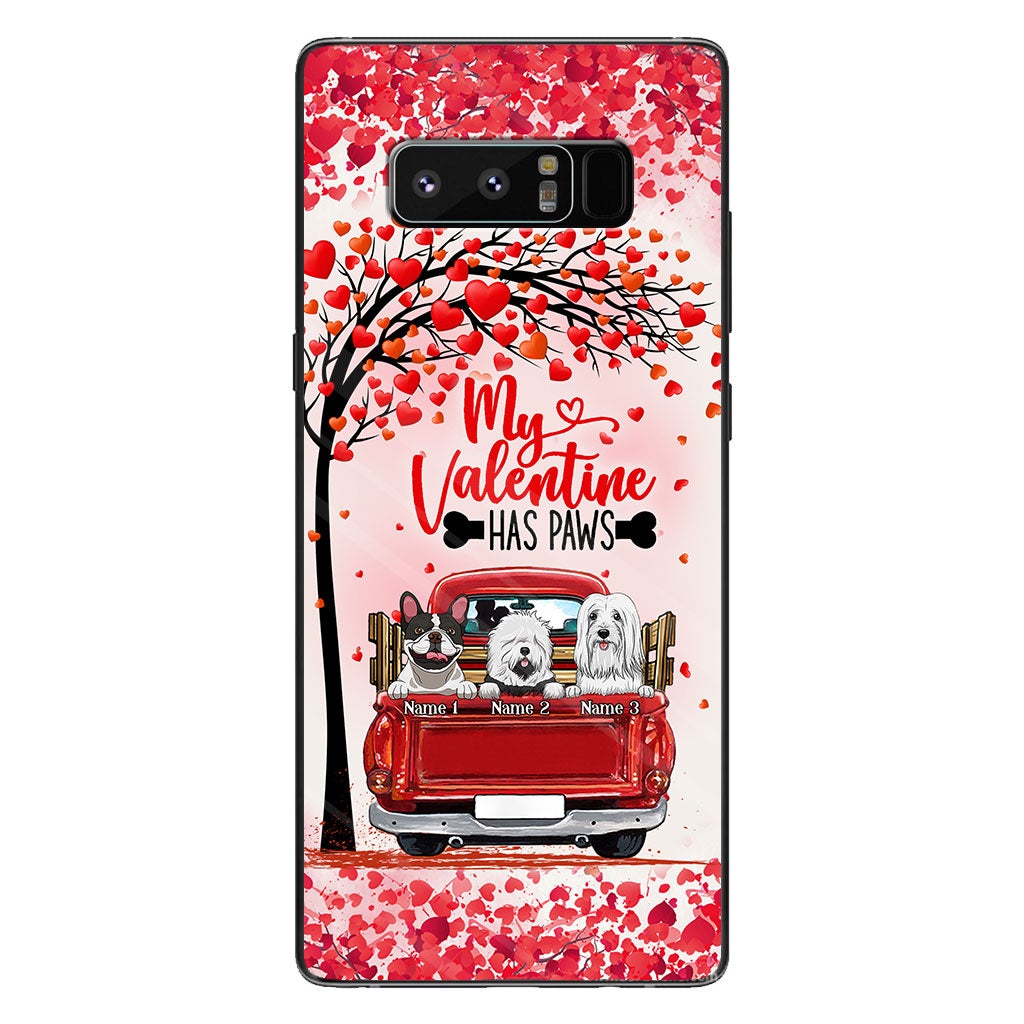 My Valentine Has Paws - Personalized Dog Phone Case