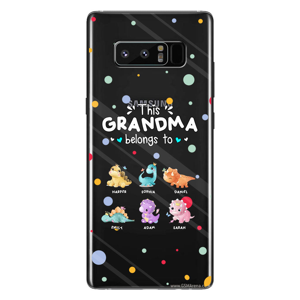 This Grandma Belongs To - Gift for grandma, aunt, uncle, grandpa, mom, dad - Personalized Clear Phone Case