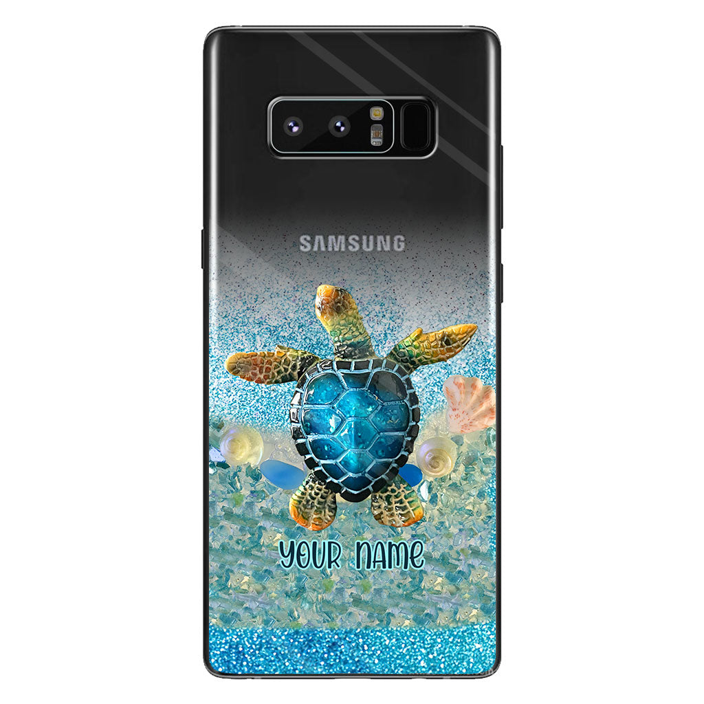 Under The Sea - Personalized Turtle Clear Phone Case