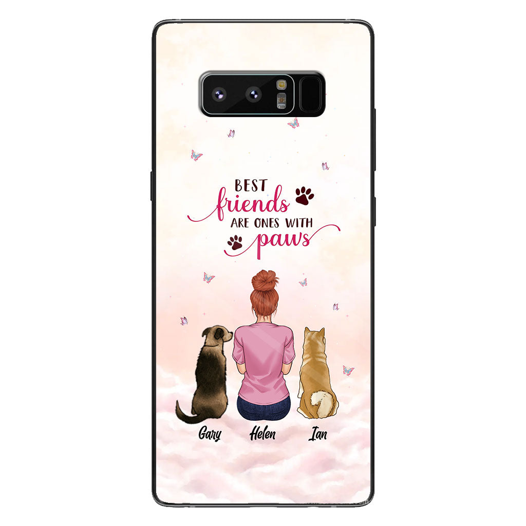 Best Friends Are Ones With Paws - Personalized Dog Clear Phone Case