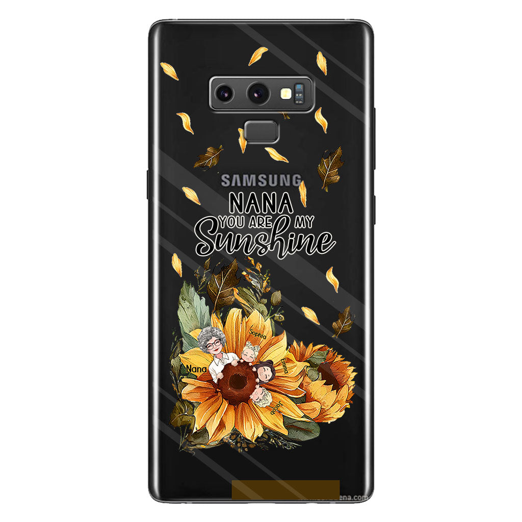 Nana You Are My Sunshine - Personalized Grandma Clear Phone Case