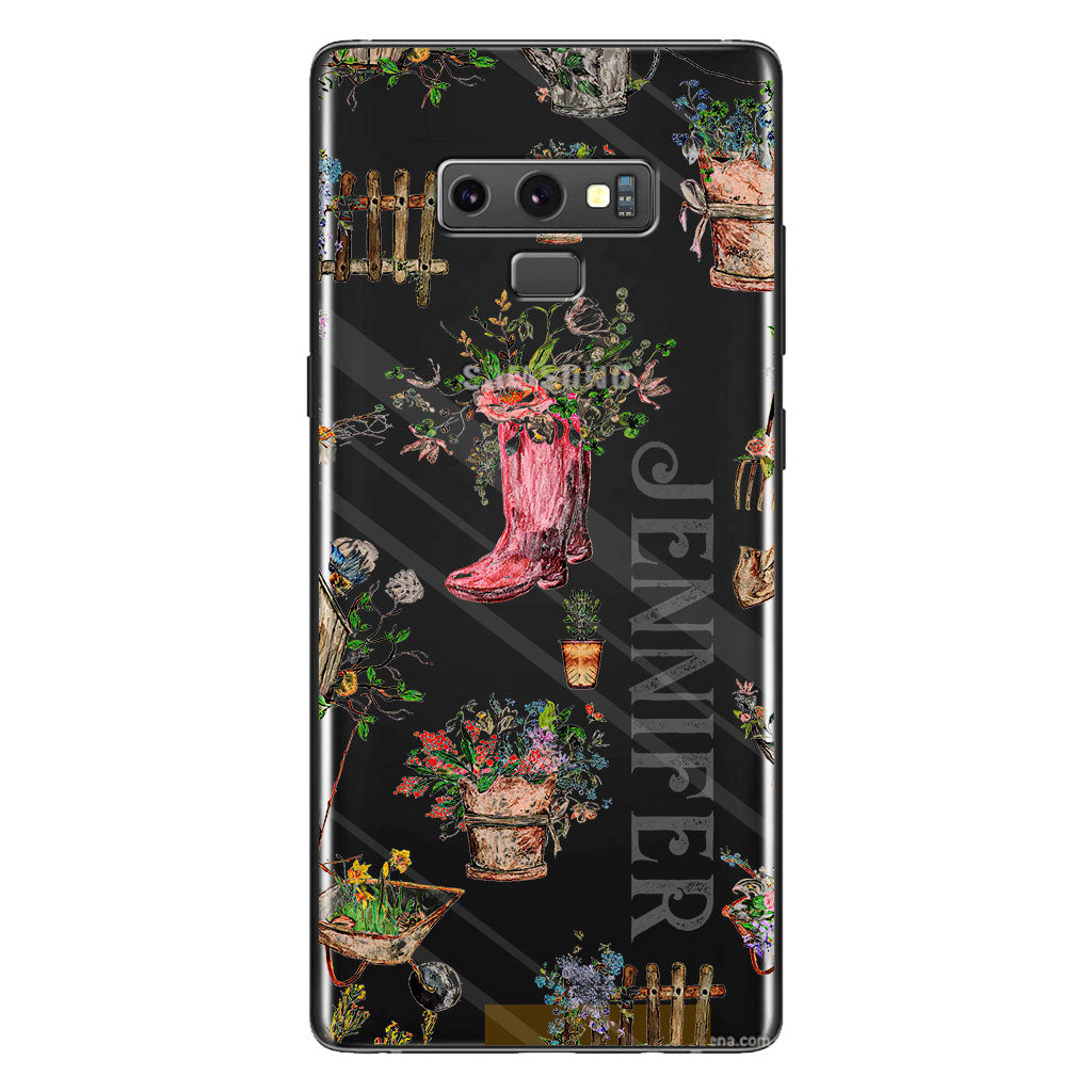 Lovely Gardening Items - Personalized Gardening Clear Phone Case