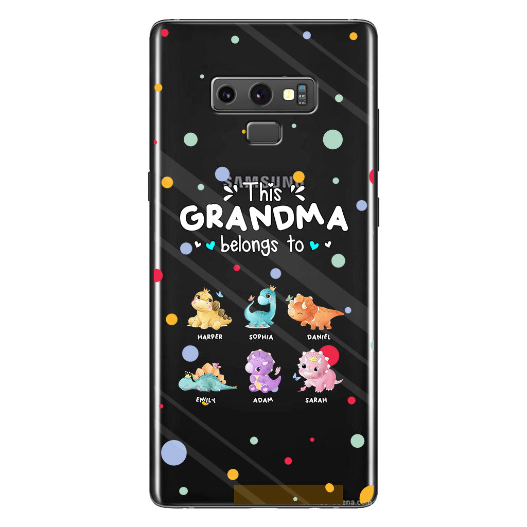 This Grandma Belongs To - Gift for grandma, aunt, uncle, grandpa, mom, dad - Personalized Clear Phone Case