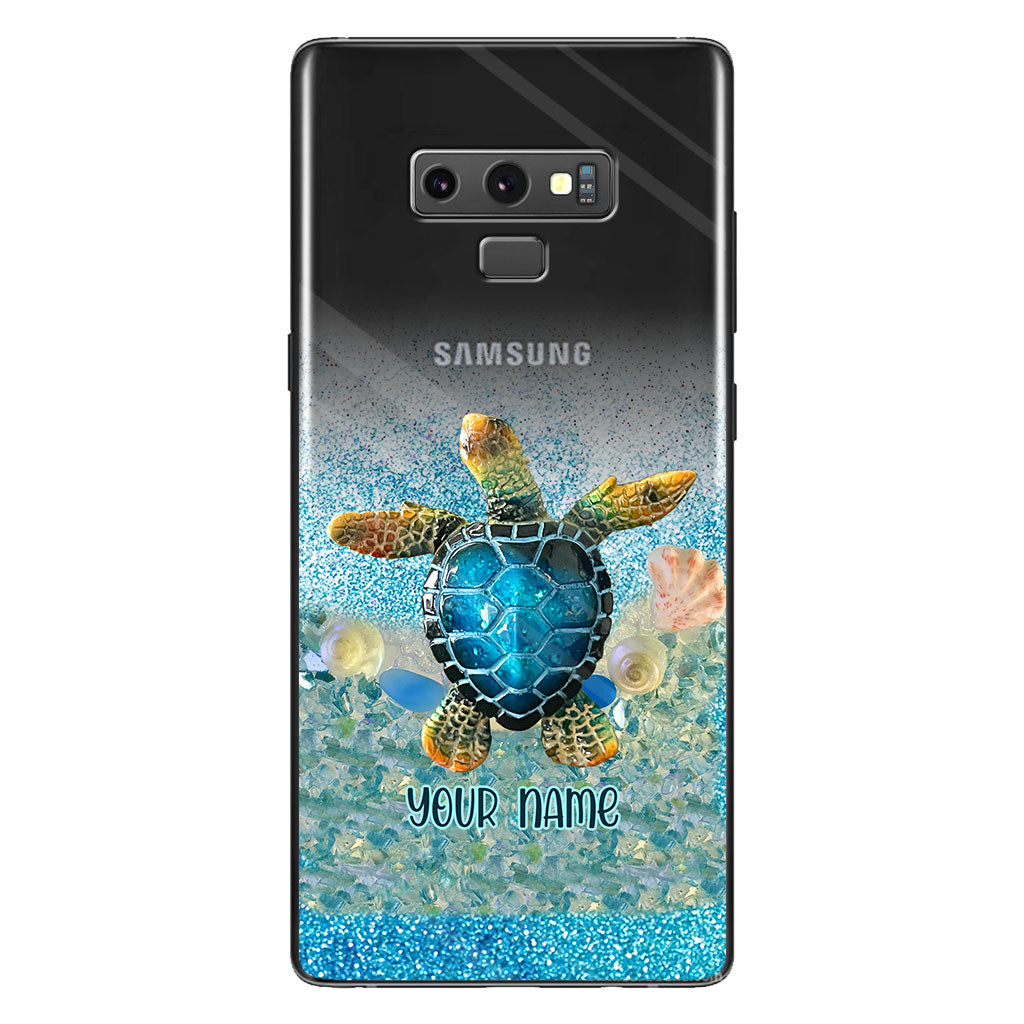 Under The Sea - Personalized Turtle Clear Phone Case