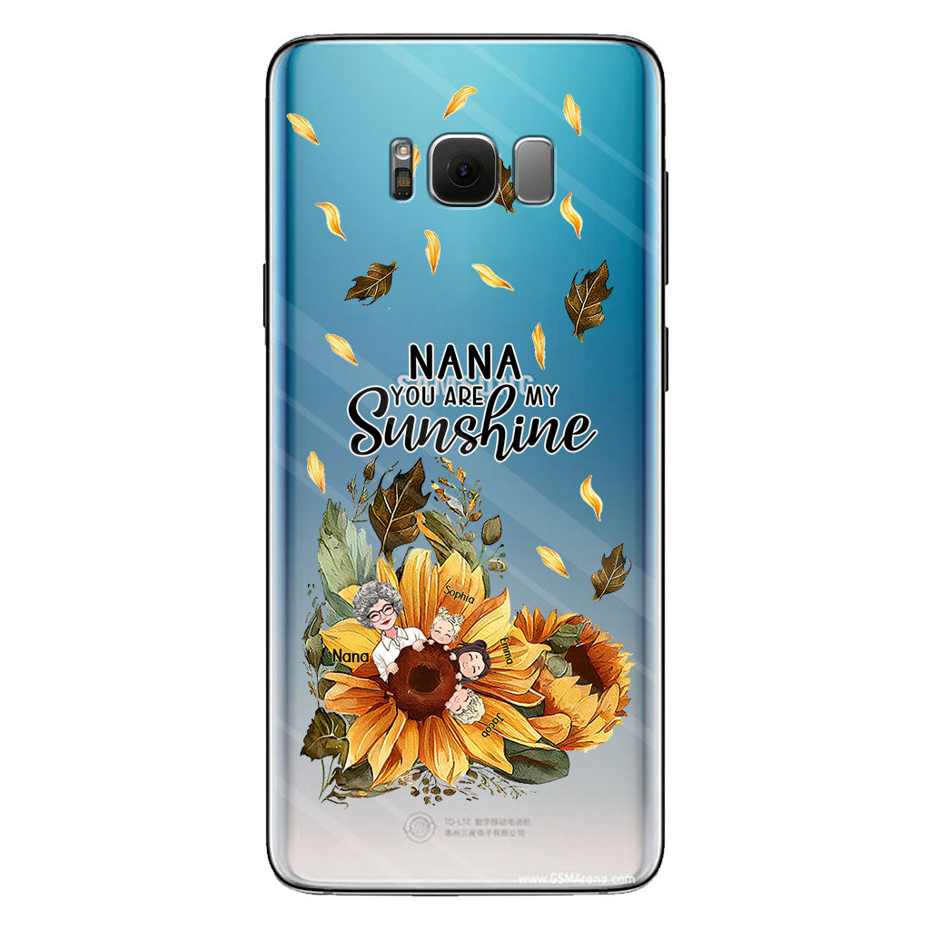 Nana You Are My Sunshine - Personalized Grandma Clear Phone Case