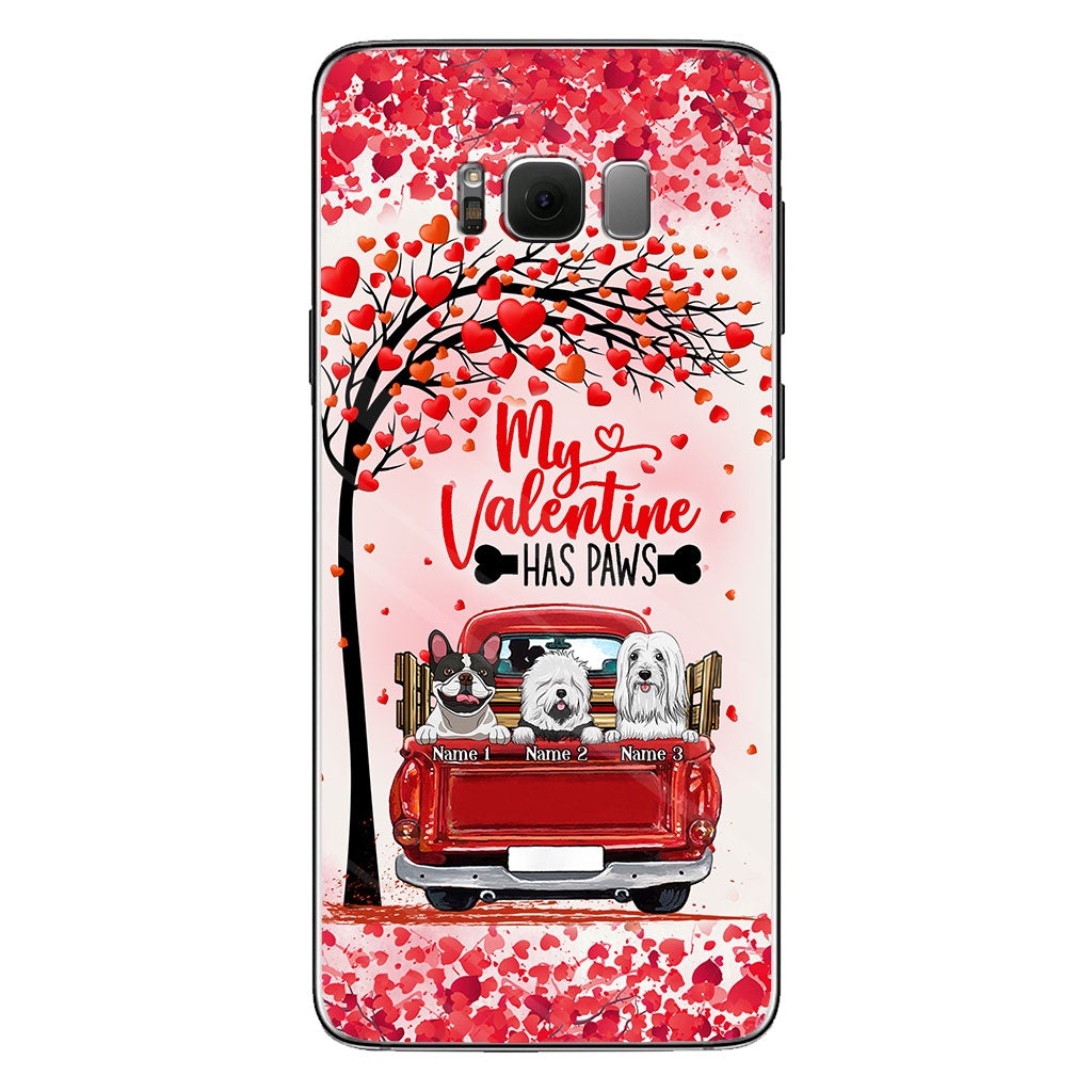 My Valentine Has Paws - Personalized Dog Phone Case