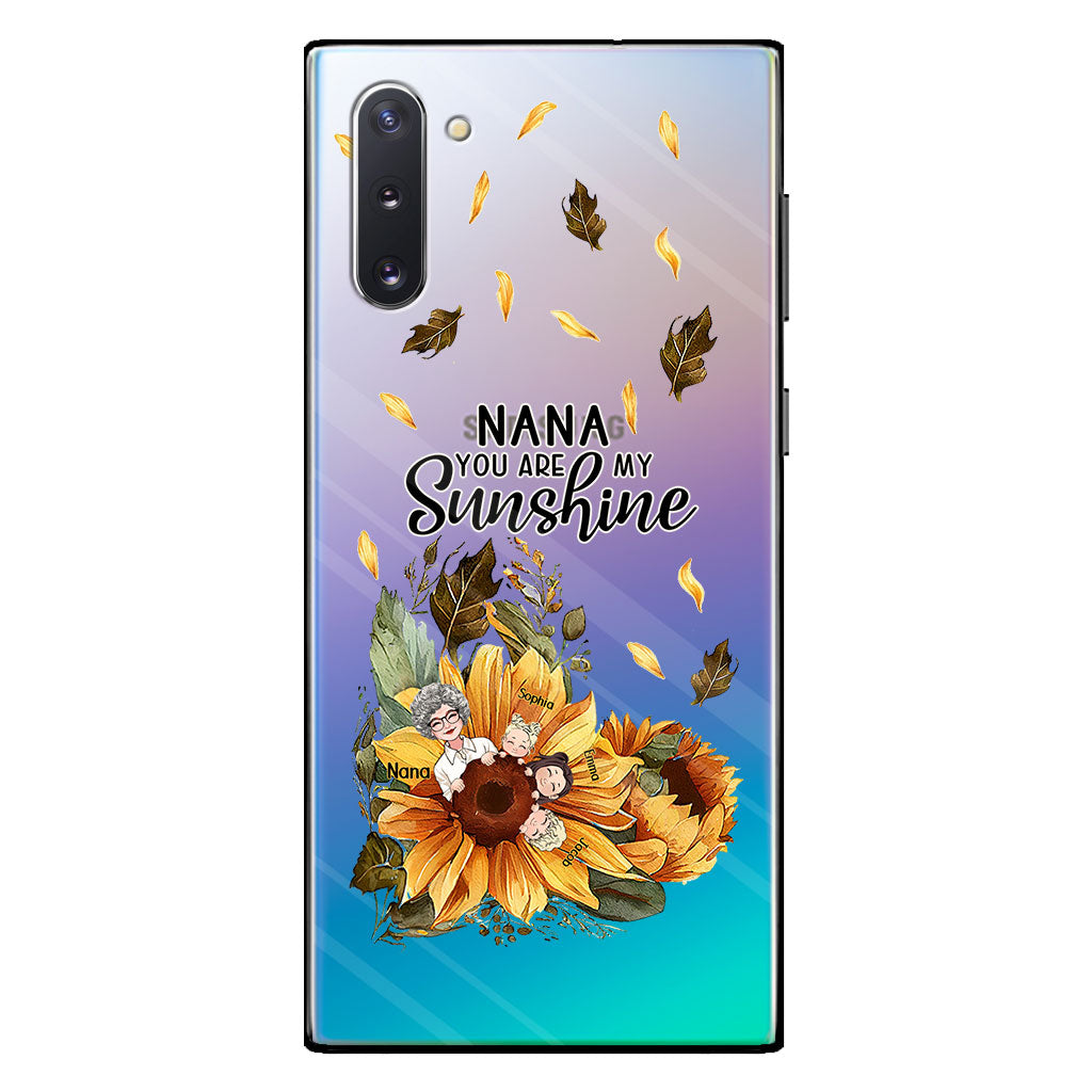 Nana You Are My Sunshine - Personalized Grandma Clear Phone Case