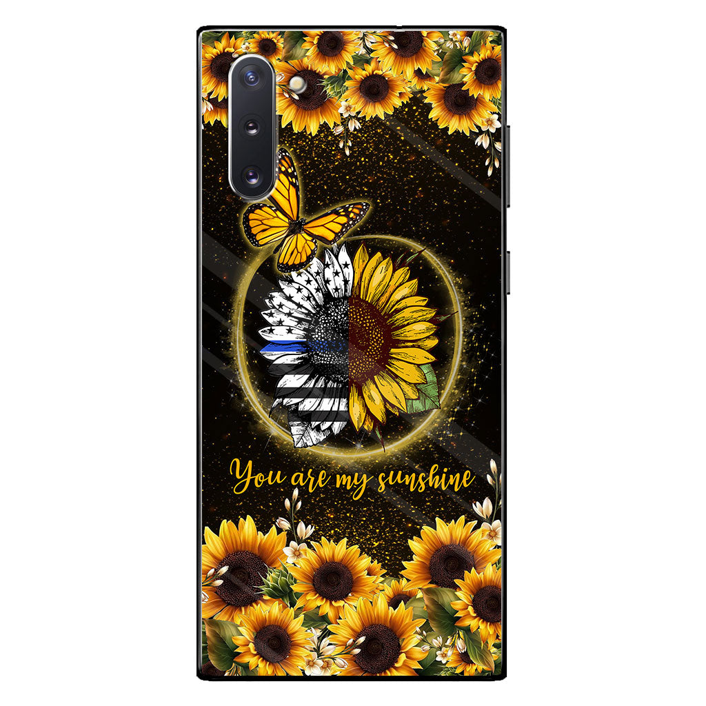 You Are My Sunshine Sunflower Blue Line - Police Officer Phone Case 112021
