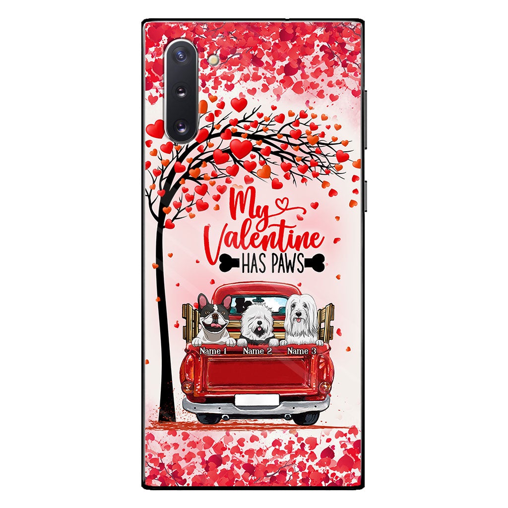 My Valentine Has Paws - Personalized Dog Phone Case