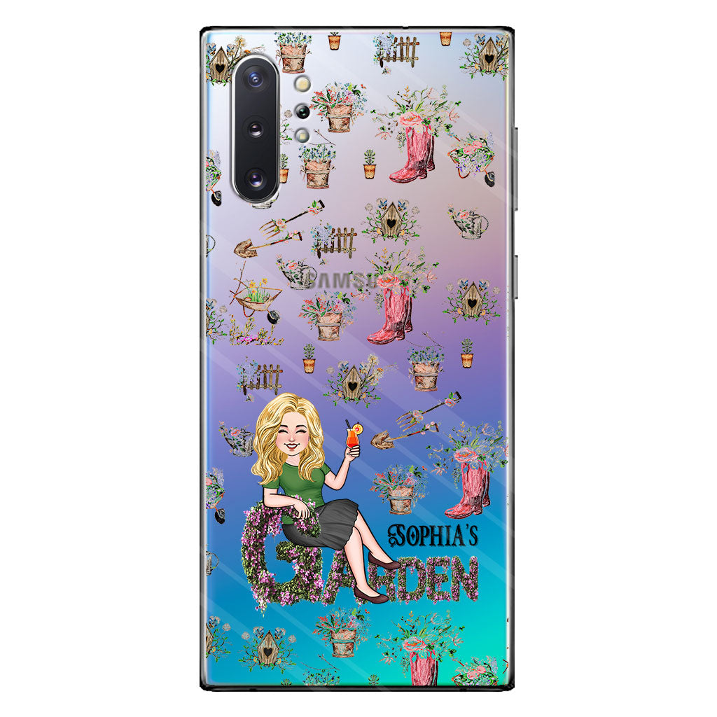 And Into The Garden I go - Personalized Gardening Clear Phone Case