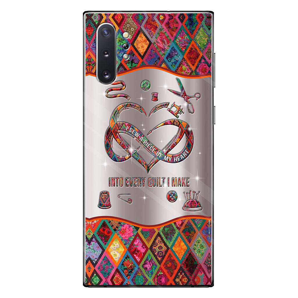 I Sew A Piece Of My Heart Personalized Phone Case