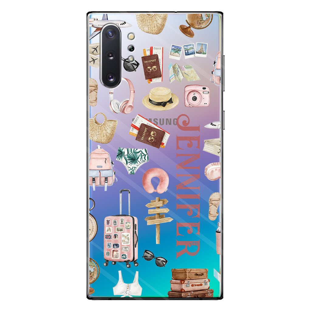 Just A Girl Who Loves Traveling - Personalized Travelling Clear Phone Case