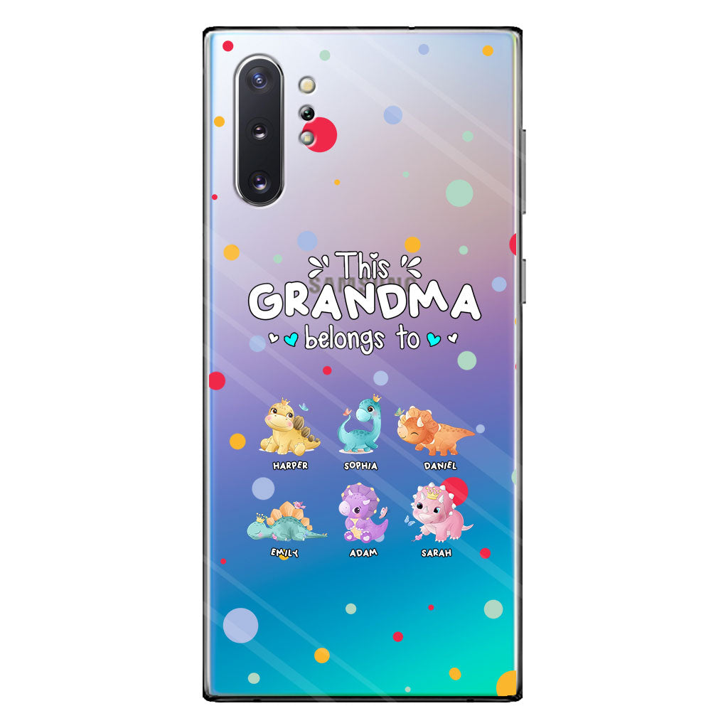 This Grandma Belongs To - Gift for grandma, aunt, uncle, grandpa, mom, dad - Personalized Clear Phone Case