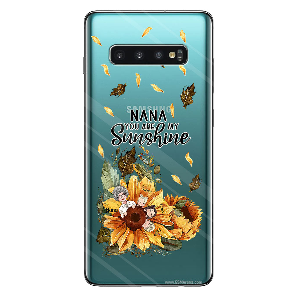 Nana You Are My Sunshine - Personalized Grandma Clear Phone Case