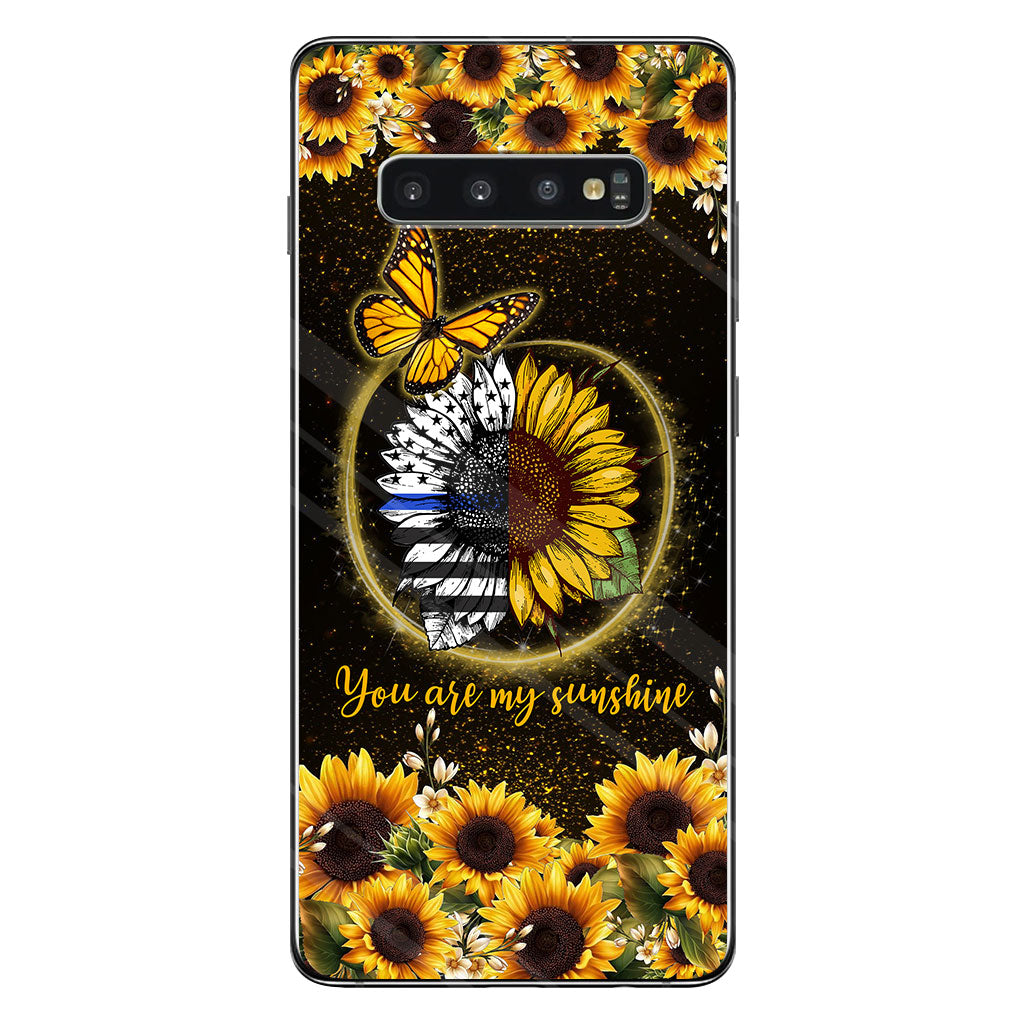 You Are My Sunshine Sunflower Blue Line - Police Officer Phone Case 112021