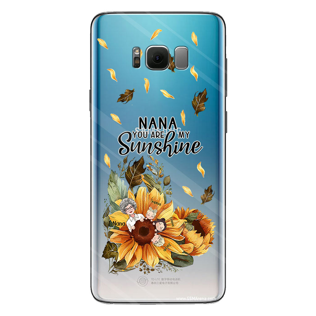 Nana You Are My Sunshine - Personalized Grandma Clear Phone Case