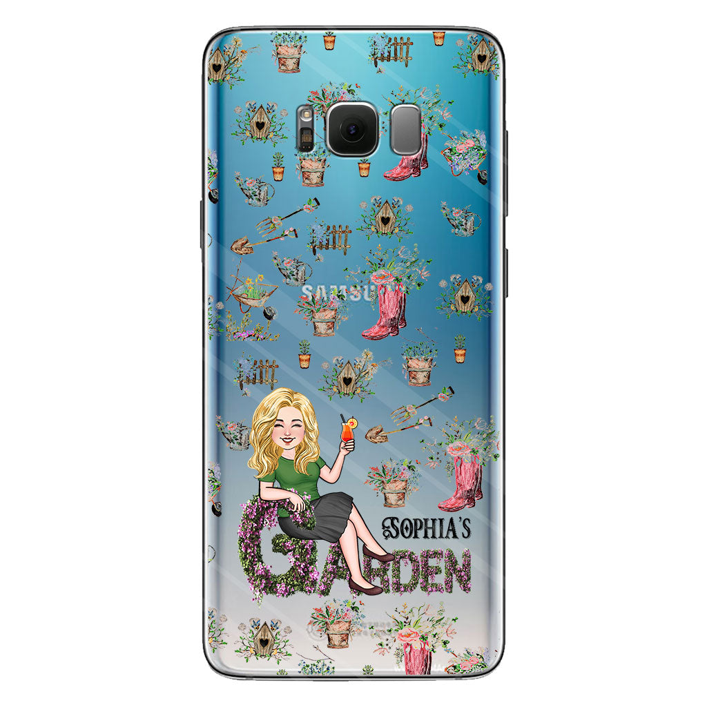 And Into The Garden I go - Personalized Gardening Clear Phone Case