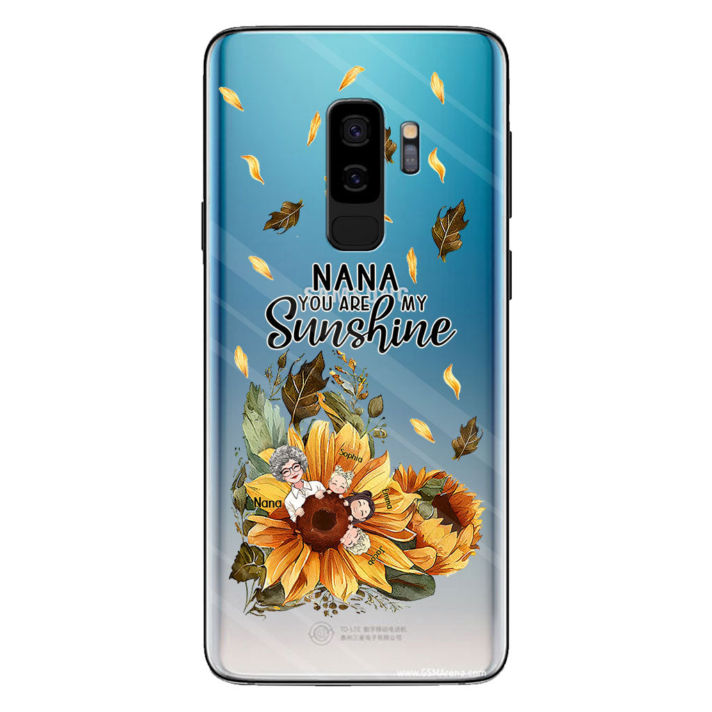 Nana You Are My Sunshine - Personalized Grandma Clear Phone Case