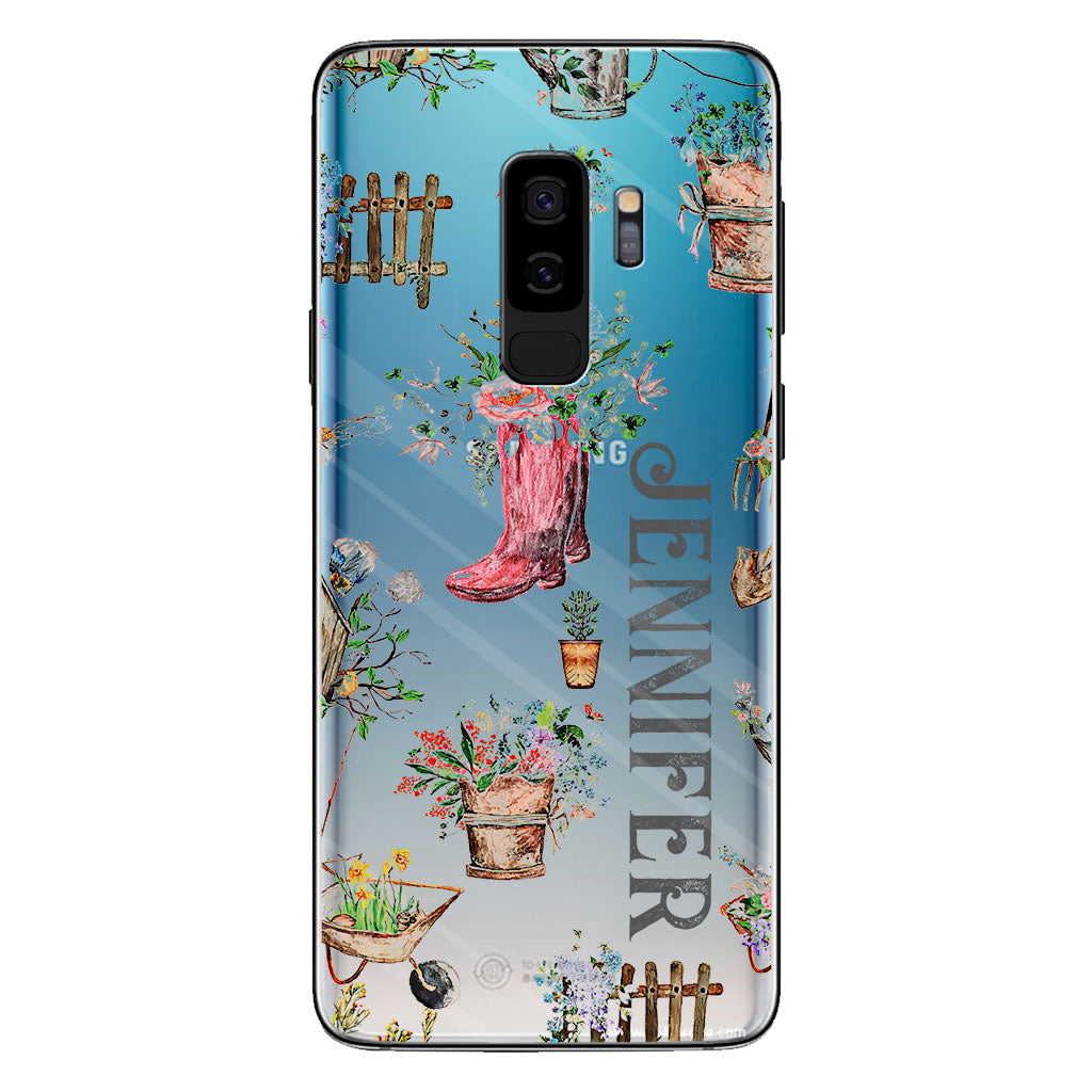 Lovely Gardening Items - Personalized Gardening Clear Phone Case