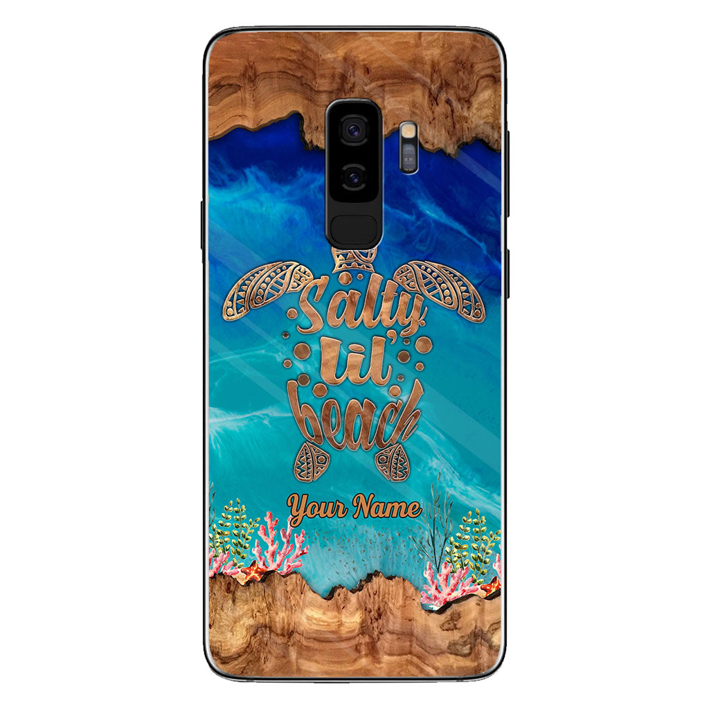 Salty Lil' Beach - Personalized Turtle Phone case