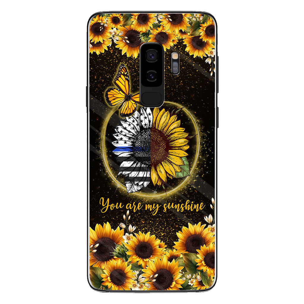 You Are My Sunshine Sunflower Blue Line - Police Officer Phone Case 112021