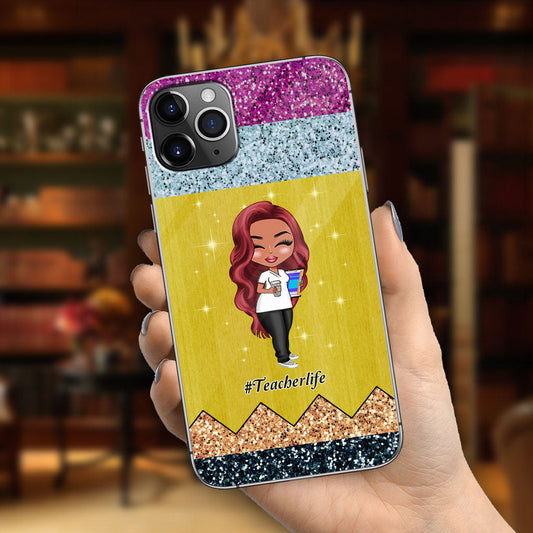 Teaching Is A Work of Heart - Personalized Teacher Phone Case With 3D Pattern Print