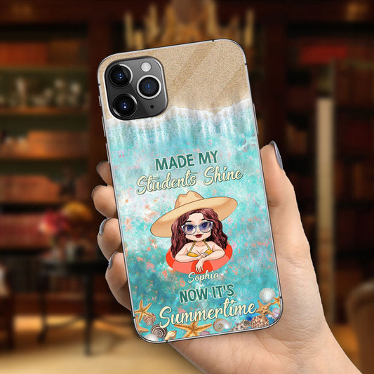 Got My Mind On Summer - Personalized Teacher Phone Case