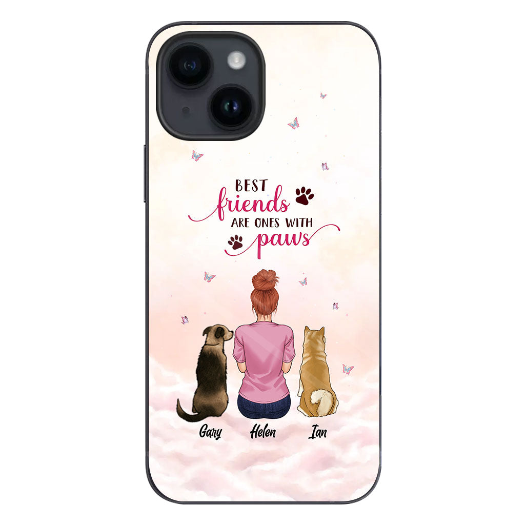 Best Friends Are Ones With Paws - Personalized Dog Clear Phone Case